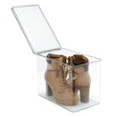 Stackable Closet Plastic Storage Bin Box with Lid - Container for Organizing Mens
