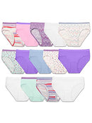 Girls' Cotton Hipster Underwear, 14 Pack - Fashion Assorted, 10