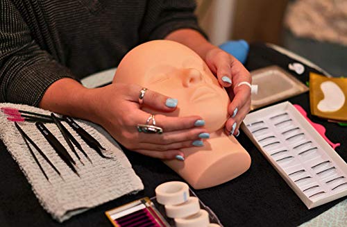 Eyelash Extension Kit: Mannequin Head Training For Beginners Esthetician Supplies