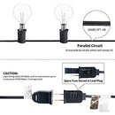 Outdoor String Light 50Feet G40 Globe Patio Lights with 52 Edison Glass Bulbs(2 Spare)