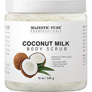 Majestic Pure Coconut Milk Body Scrub, Anti Cellulite & Exfoliator, Natural Skin Care