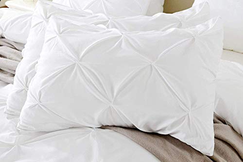 King Pillow Set of 2 Pinch White Pillow King 20X36 Pillow Cover/CasesPillow Shams Set