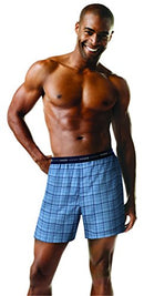 Tartan Plaid Medium US Mens Tagless Boxer Brief with Exposed Waistband Multipacks