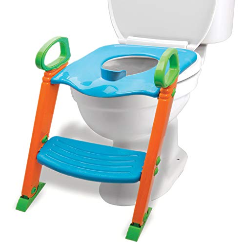 Potty Training Seat with Ladder & Upgraded Splashguard - Toilet Step Stool for Kids
