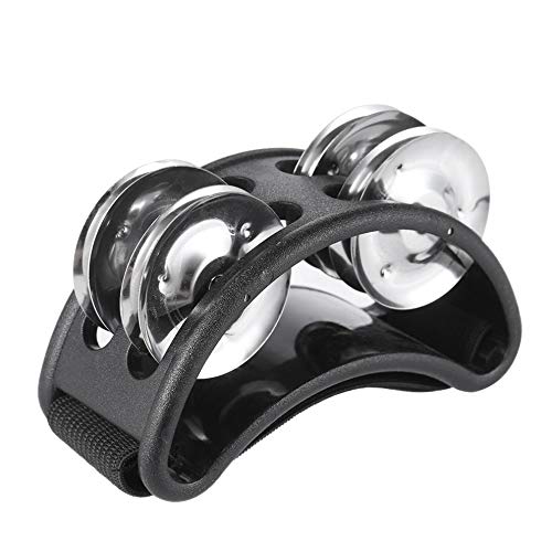 Foot Tambourine Percussion Musical Instrument Foot Drum set with Metal Jingle Bell