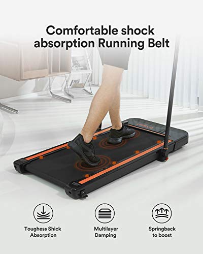 2 in 1 Under Desk Treadmill, 2.5HP Folding Electric Treadmill Walking Jogging Machine