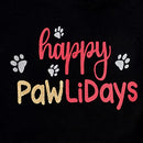 Happy Pawlidays 100% Cotton Dog Christmas Outfits Girl Dog Holiday Dress