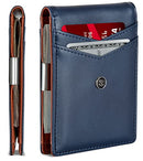 Leather Slim Wallets for Men. Wallet Card Holder with Money Clip.
