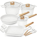 Cookware Set Non-Stick Scratch Resistant 100% PFOA Free Induction Aluminum Pots