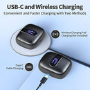Bluetooth Headphones True Wireless Earbuds 60H Playback LED Power Display Earphones