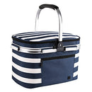 Insulated Picnic Baskets Shoping Basket Cooler Bag Collapsible Portable Picnic Basket