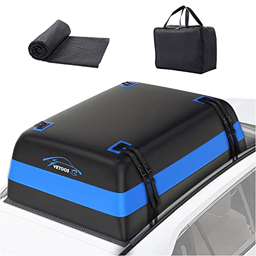 Vetoos 21 Cubic Feet Car Rooftop Cargo Carrier Bag, Soft Roof Top Luggage Bag