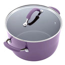 Rachael Ray Cucina Nonstick Cookware Pots and Pans Set, 12 Piece, Lavender