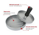 OVOS Aluminum Non-Stick Hamburger Press with 100 FREE Patty Papers (Wood handle)
