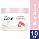 Dove Whipped Body Cream Dry Skin Moisturizer Pomegranate and Shea Butter, Nourishes Skin Deeply, 10 oz