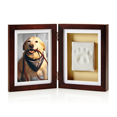 Pearhead Dog or Cat Paw Print Pet Keepsake Photo Frame With Clay Imprint Kit
