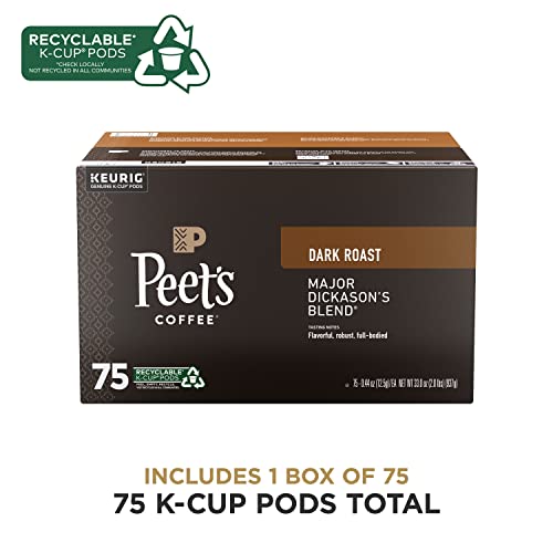 Dark Roast K-Cup Pods for Keurig Brewers - Major Dickason's Blend 75 Count