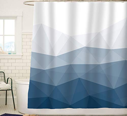 Sunlit Designer Shower Curtain,Popular Shower Curtain, Ombre Blue Fabric Shower