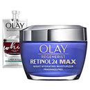 Olay Regenerist Retinol 24 Max Moisturizer, Retinol 24 Max Night Face Cream, Oz + Whip Face Moisturizer Travel/Trial Size Gift Set .7 Ounce Fragrance free