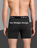 Mens Stretch Boxer Briefs Soft Cotton Open Fly Underwear Pack of 5 Small