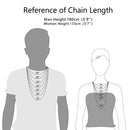 Stainless Steel Necklace Men Fashion Cuban Curb Link Chain Necklace Golden