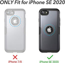 iPhone SE 2022 Case, iPhone SE 2020 Case, Full Body Rugged with Built-in Screen Protector
