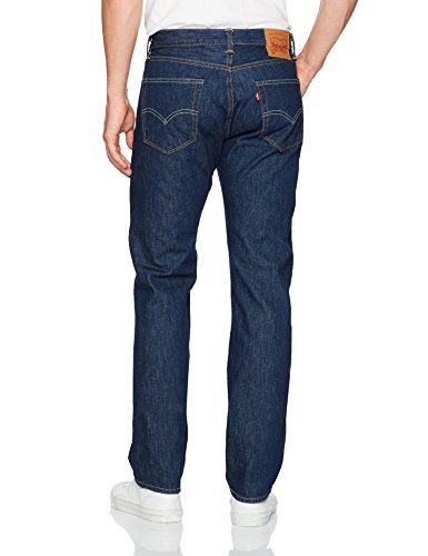 Levi's Men's 505 Regular Fit Jeans, Rinse, 40W x 30L