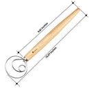 2 Pack LARGE 13.5" Dutch Whisk with Stainless Steel Ring - Mixer or Hook