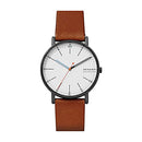 Men's Signatur Quartz Analog Stainless Steel and Leather Watch