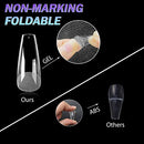 Soft Gel Full Cover Nail Tips Kit for Soak Off Artificial Nail Extensions with Case, 240 PCS