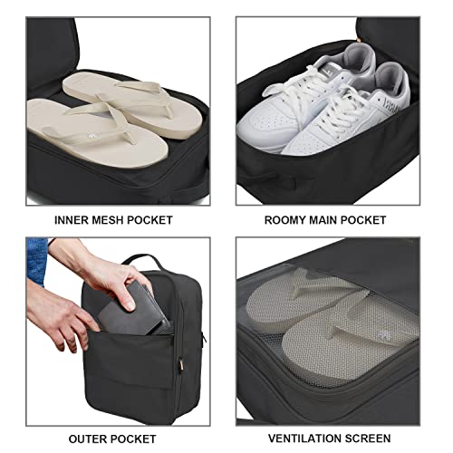 Shoe Bag Holds 3 Pair of Shoes for Travel, Medium Waterproof Shoe Bags for Storage