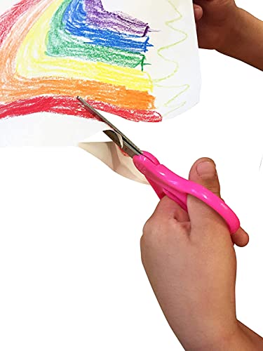 Right- & Left-Handed Scissors For Kids, 5’’ Blunt Safety Scissors, Assorted, 2 Pack