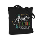 Best Teacher Gifts Funny Teacher Christmas Gifts Bag Black with interior Pocket