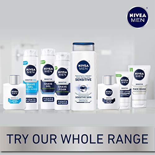 NIVEA Men Sensitive Post Shave Balm - Soothes and Moisturizes Skin After Shaving - 3.3 fl. oz. Bottle (Pack of 3)