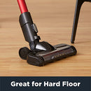 Cordless Vacuum Cleaner LED Headlights, Convenient Stick and Handheld Vac, Red, Black