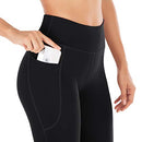 Heathyoga Women Bootcut High Waist Yoga Pants with Pockets, Black, XX-Large