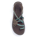 Palm Leaf Flat Summer Sandals for Women | Perfect for the Beach Walking & Dressy