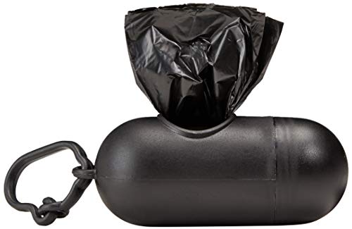 Amazon Basics Unscented Standard Dog Poop Bags with Dispenser and Leash Clip