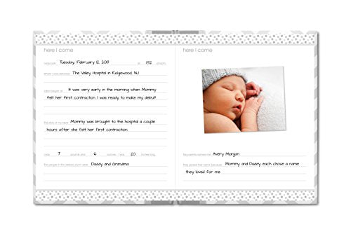 First 5 Years Chevron Baby Memory Book, Clean-Touch Baby Safe Ink Pad for Baby’s