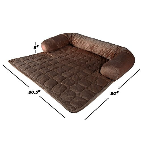 Protector Pet Cover for Dogs and Cats with Shredded Memory Foam filled 3-Sided