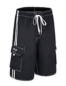 Nonwe Men's Summer Cargo Swim Trunk Board Shorts with Mesh Lining