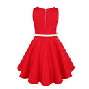 Girls Vintage Dresses Girls' Special Occasion Dress 50s Retro Kids Dresses Red, Size 6