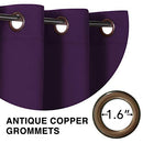 Thermal Insulated Light Blocking Soft Thick Grommet Curtain Drapes