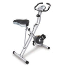 Folding Exercise Bike, 8 Levels of Resistance Stationary Bike, Bluetooth tracking & Tablet Holder