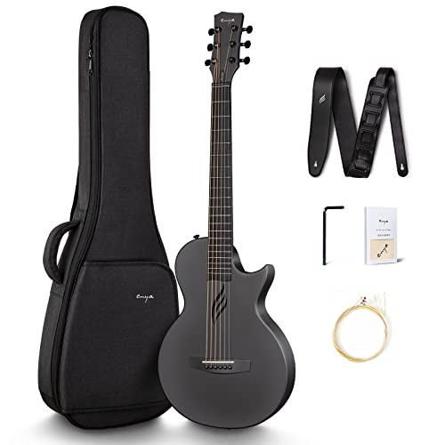 Carbon Fiber Acoustic Guitar 1/2 Size Beginner Adult Travel Acustica Guitarra w/Starter Bundle Kit