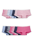 Girls' Big Cotton Boyshort Underwear, 14 Pack-Fashion Assorted, 12