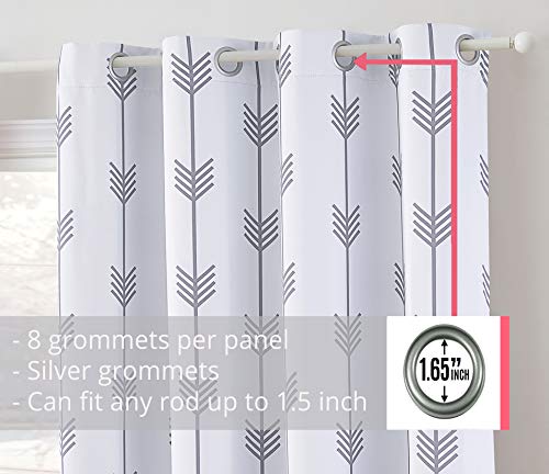 Arrow Printed Room Darkening Thermal Grommet Window Curtain Drape