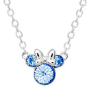 Disney Minnie Mouse Birthstone Jewelry, March Birth Month Pendant Necklace