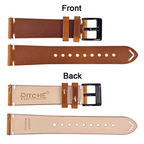 20mm Classic Genuine Leather Watch Bands Christmas Stocking Stuffers Quick Release