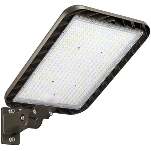 300W Led Parking Lot Light, Adjustable Arm Mount Shoebox Lights 45000lm Quick Install